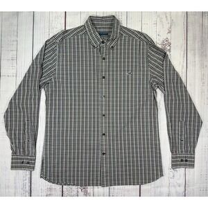 Fish Hippie  Solace Collection Button Up Shirt Men's Size L Long Sleeve Plaid